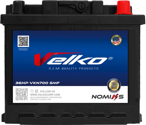 [36HPVKN700] BATERIA  RH 700 AMP VELKONOMIKS